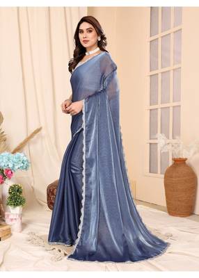 Grey Embellished Chiffon With Blouse 3