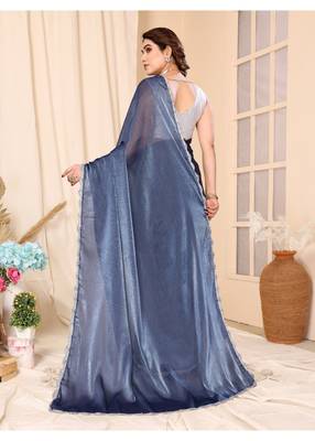 Grey Embellished Chiffon With Blouse 5