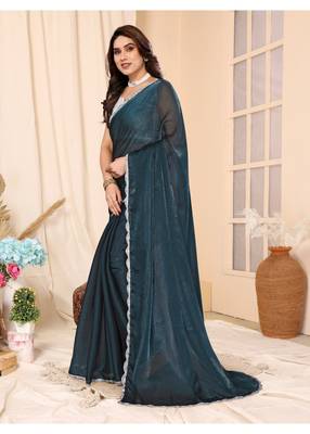Green Embellished Chiffon With Blouse 5