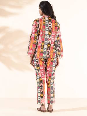 cola cotton ikat pant suit set 5