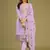 Lavender georgette embroidery designer salwar suit