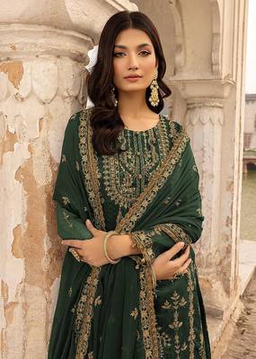 Forest Green Festive Salwar Suit for Women 2