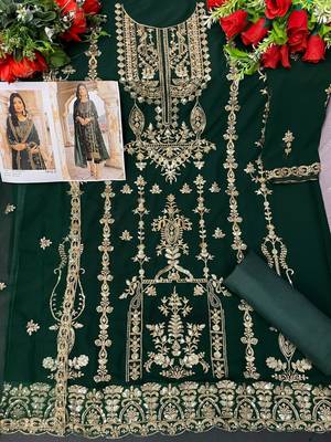 Forest Green Festive Salwar Suit for Women 3