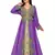Purple & White color Full Sleeves Handmade Moroccan Kaftan 
