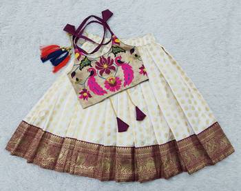 Baby Girl's Purple Readymade Lehenga Choli For Kids 1