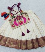 Baby Girl's Purple Readymade Lehenga Choli For Kids