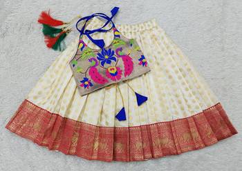 Baby Girl's Royal Blue Readymade Lehenga Choli For Kids 1