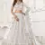 White Butterfly Net Embroidery Thread Designer Lehenga