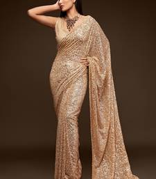 Meghalya Ivory Georgette Thread & Multiple Sequin Embroidered Saree