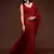 Ruby Red Sequins Embroidered Georgette Latest Designers Party Saree
