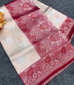 Koram Off white Kanjivaram Pattu Soft Silk Weaving Borders Havy Design Saree With Blouse For Women