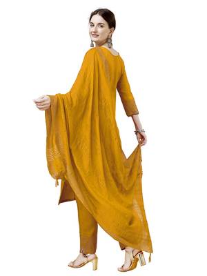 Yellow Cotton Blend Kurta Set 2