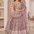 onion Pink Butterfly Net Embroidery Thread Designer Lehenga