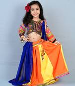 Aglare heavy  emdroydered cottone ethnic Lehenga choli for small girls,Girls,Baby girls,kids. Multi