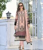PEACH SOFT ORGENGA PARTY WEAR SUIT SET 