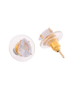 Gold plated american dionamd stud earring 2