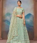 Beautifull Pista Green Lehenga Choli For Women Indian Wedding Chaniya Choli 
