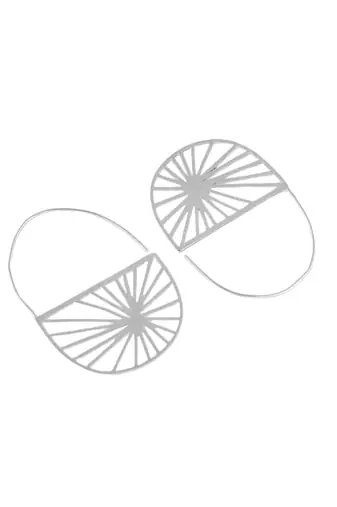 Silver plated round  hoop earrings for women