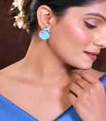 silver plated elephant blue american diamond