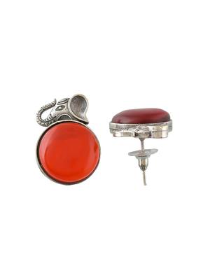 silver plated elephant red  american diamond 3