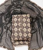 Multicolor cotton khatli work unstitched suit with nazneen dupatta (unstitched 3 piece dress material)