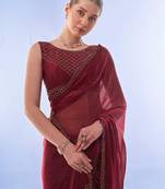 Beads & Stones Embellished Organza Saree