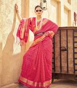 Light Pink Paithani Silk Zari Woven Saree