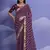 Wine Multi Dhaga Coding Sequin Georgette Saree with Blouse