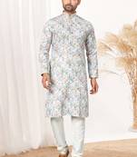 Embroidered kurta pajama for men