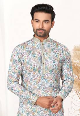 Embroidered kurta pajama for men 2
