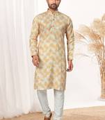 Outluk wedding collection 2 cotton kurta pajama for men