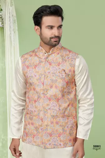 Outluk wedding collection vol 5 silk modi jacket kurta pajama for men