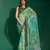 Sea Green Sequin Embroidery Chiffon Saree with Blouse