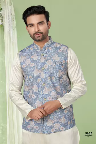 Outluk wedding collection vol 5 silk modi jacket kurta pajama for men