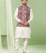 Outluk wedding collection vol 5 silk modi jacket kurta pajama for men