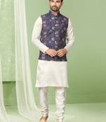 Outluk wedding collection vol 5 silk modi jacket kurta pajama for men