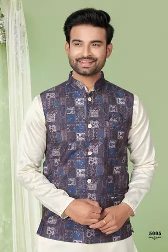 Outluk wedding collection vol 5 silk modi jacket kurta pajama for men