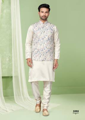 Outluk wedding collection vol 5 silk modi jacket kurta pajama for men 1