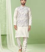 Outluk wedding collection vol 5 silk modi jacket kurta pajama for men