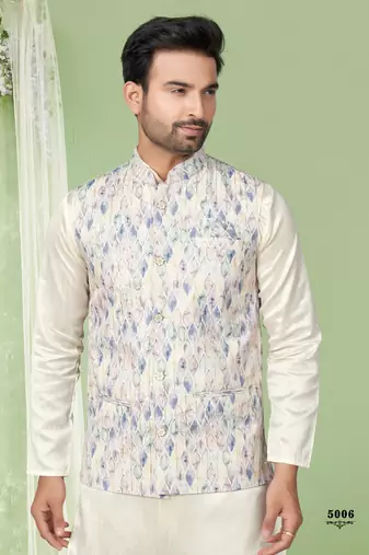 Outluk wedding collection vol 5 silk modi jacket kurta pajama for men