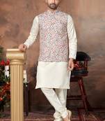 Outluk wedding collection vol 6 silk modi jacket kurta pajama for men