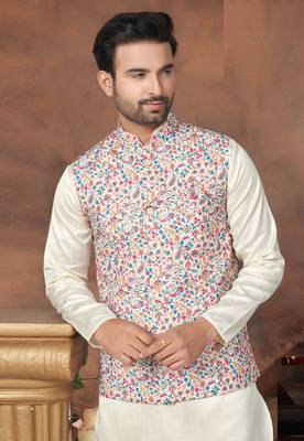 Outluk wedding collection vol 6 silk modi jacket kurta pajama for men 2