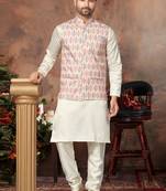 Outluk wedding collection vol 6 silk modi jacket kurta pajama for men