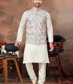 Outluk wedding collection vol 6 silk modi jacket kurta pajama for men