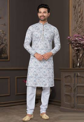 wedding collection vol 7 pintex lucknowi cotton kurta pajama for men 1