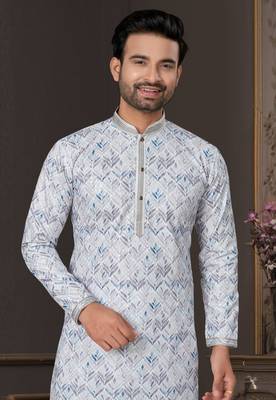 wedding collection vol 7 pintex lucknowi cotton kurta pajama for men 2