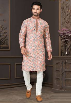 Outluk wedding collection vol 7 pintex lucknowi cotton kurta pajama for men 1