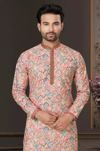 Outluk wedding collection vol 7 pintex lucknowi cotton kurta pajama for men