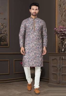 Outluk wedding collection vol 7 pintex lucknowi cotton kurta pajama for men 1