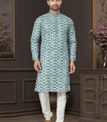 Outluk wedding collection vol 7 pintex lucknowi cotton kurta pajama for men